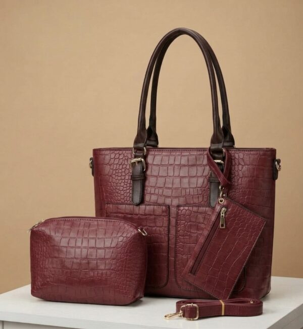 Alligator Skin textured Imported Tote & Shoulder Bag